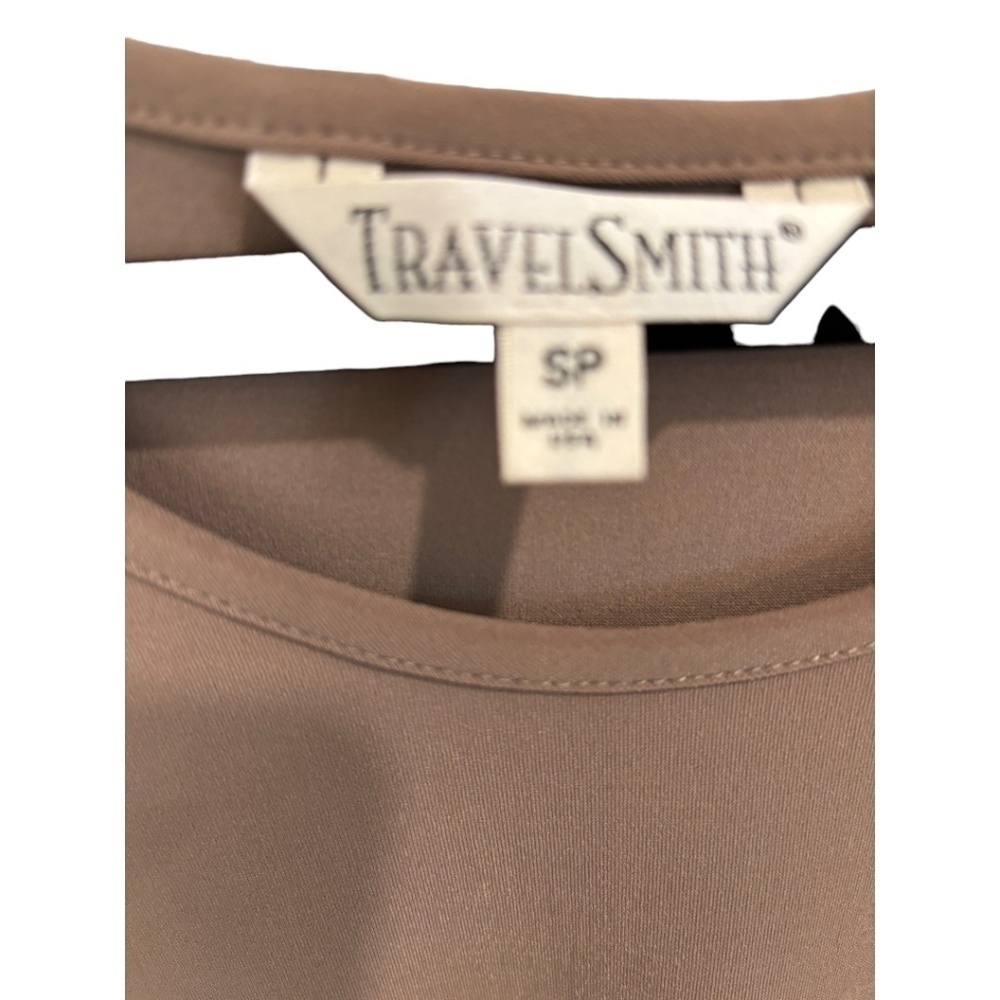 TravelSmith Stretch Knit Two Tone 3/4 Sleeve Pullover Top Size Small Petite - Picture 3 of 3